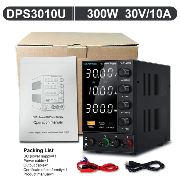 Strømforsyning, OCP-beskyttelse, USB Hurtigopladning,DPS3010U