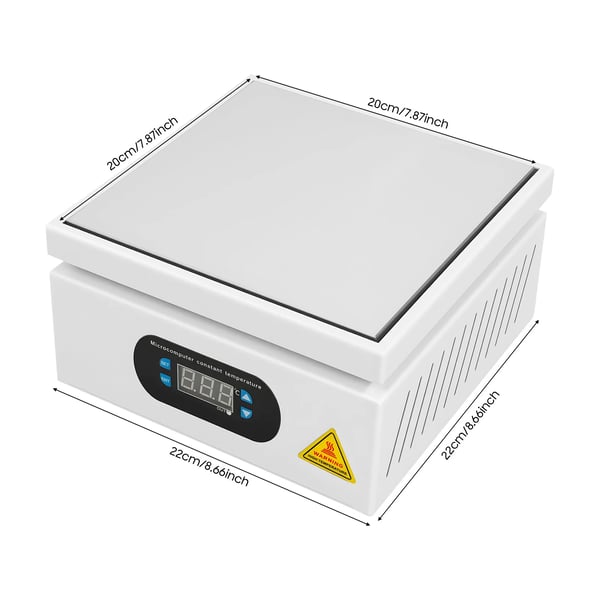 Elektrisk lödplatta, 700W effekt, 20 cm uppvärmningsområde,220V, Silver