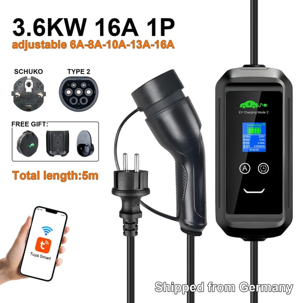 Sähkölaturi, älykäs sovellusohjaus, säänkestävä muotoilu, 3.6KW APP 5M