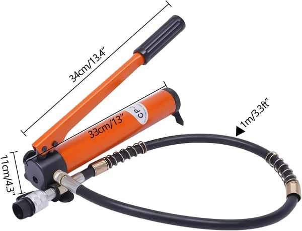 Hydraulinen Ram-Jack, 20 Tonniin Kapasiteetti, Manuaalinen Pumpun Käyttö,appelsiini