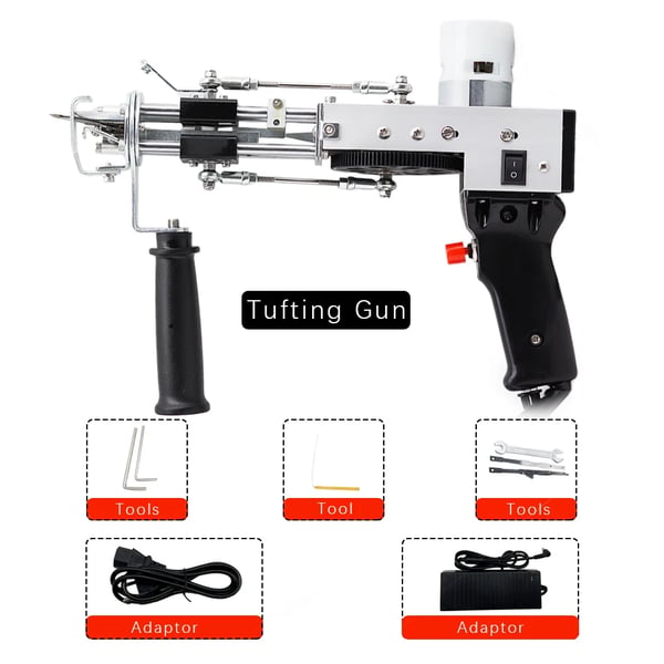 Nukkakone, sähköinen maton neulontakone, 2 in 1 -sarja,Tufting Gun 2 in 1