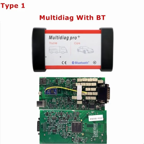 OBDII-skanneri, Bluetooth-yhteys, diagnostiikkatyökalu, Tyyppi1 multidiag BT, A+ yksi piirilevy