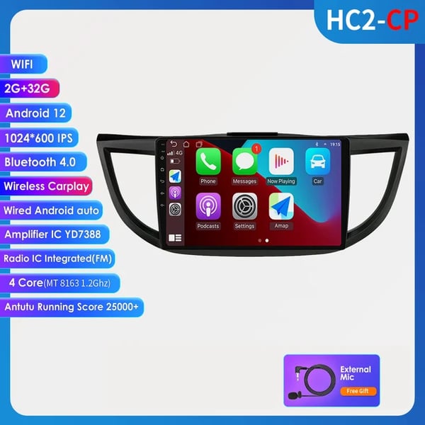 Android-autoradio, Honda CRV CR-V 2012 2013 2014 2015, Auton radio multimedia videosoitin, HC2-CP (4Core 2G 32G)