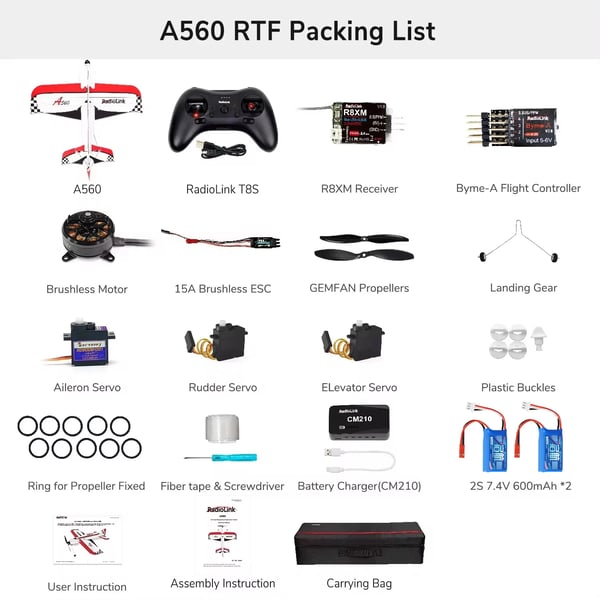RC Flygplan, 3D EPP, 4CH Fjärrkontroll,DE lager 2batteri M2