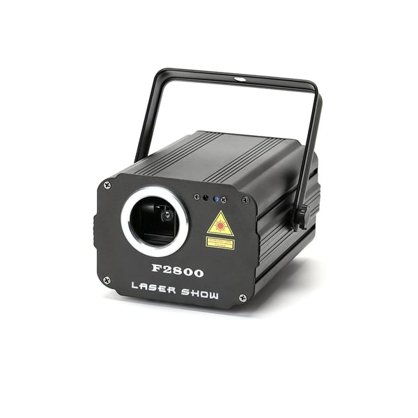 Näyttämövalaistus, RGB-laserefektit, DMX-ohjainyhteensopiva, F2800 MUSTA, EU-pistoke