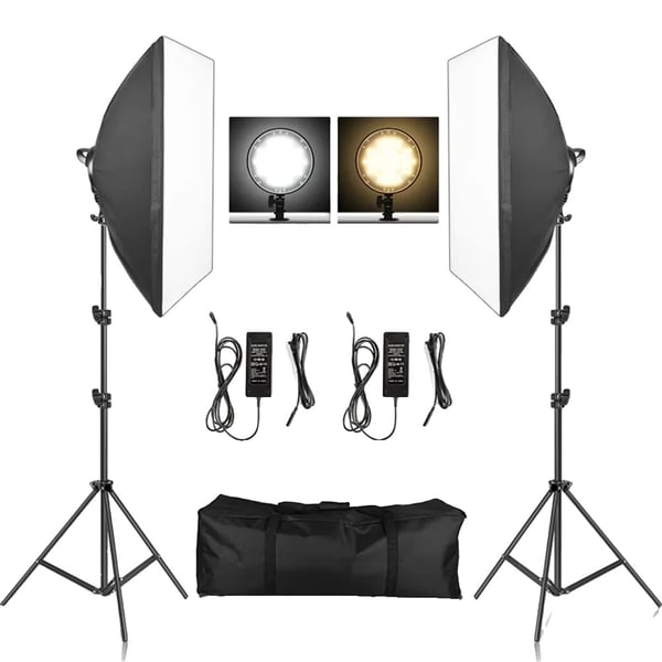 Valokuvausvalaisinsetti, softbox-valo, 2M jalusta,SH-RGX-03-02, Kuten näytetään