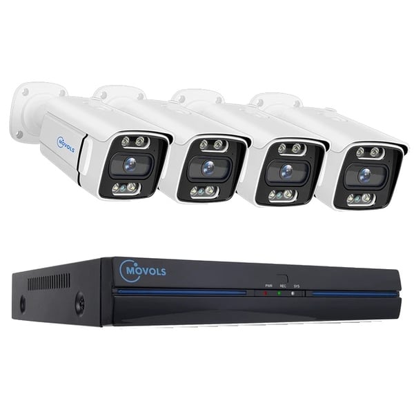 Videovalvontakamera, 8MP Resoluutio, Kaksisuuntainen Ääni,4 Kamera 8MP, Ei mitään-a