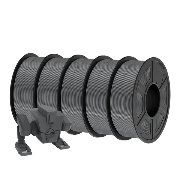 3D-printfilament, miljøvenligt materiale, alsidig kompatibilitet,PLA PLUS-Grå-5.5KG
