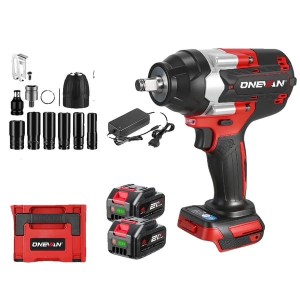 Elektrisk Nyckel, Borstlös Motor, Hög Moment,2 Batteri-14Pcs set