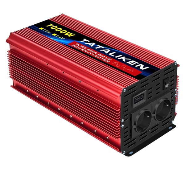 Invertteri, DC-AC-muunnos, LED-näyttö, 24V50HZ-f, Eurooppa-j, 7000W EU