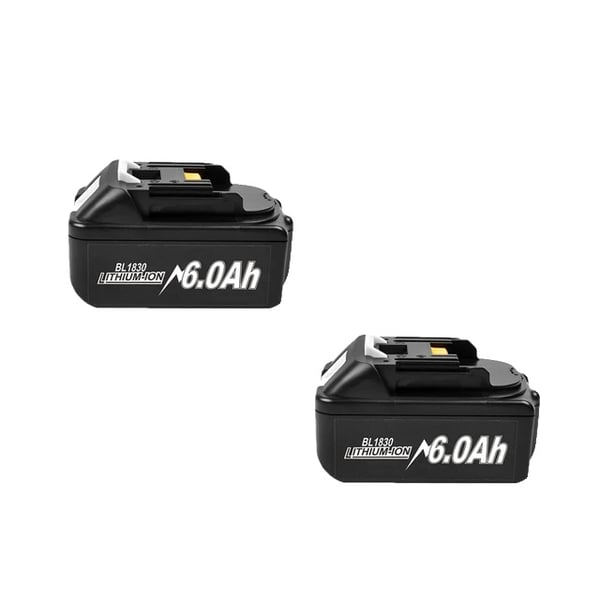 Lithium-Ion Batteri, 9000mAh Kapacitet, Forbedret Batteri Display,18V, 2PC 6000mAH BL1830
