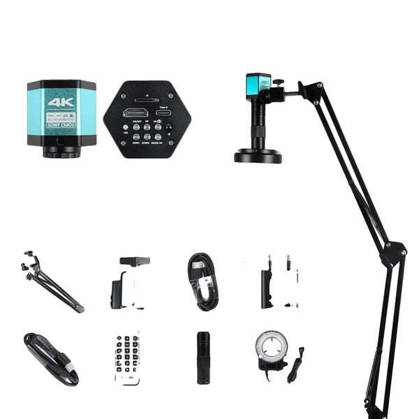 Digitaalinen mikroskooppi, 4K-resoluutio, HDMI- ja USB-yhteydet,4K HDMI Type-C, 150X