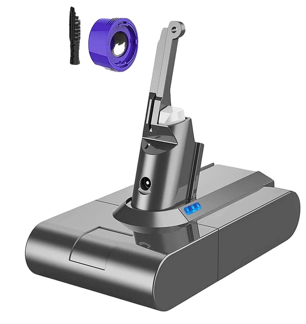 Dammsugarbatteri, 6000mAh kapacitet, kompatibel med flera dammsugarmodeller, V8 batterifilter