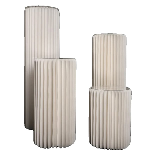 Bryllup Baggrund Dekoration, Foldedesign, Hvid Farve,H40 60 80 100