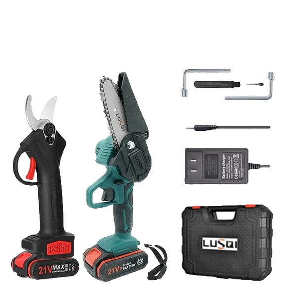Trådløse Beskærersakse, Dobbelt Funktionalitet, Ergonomisk Håndtag,4InchKædesavAPruner Trådløse Beskærersakse, Dobbelt Funktionalitet, Ergonomisk Håndtag,4InchKædesavAPruner