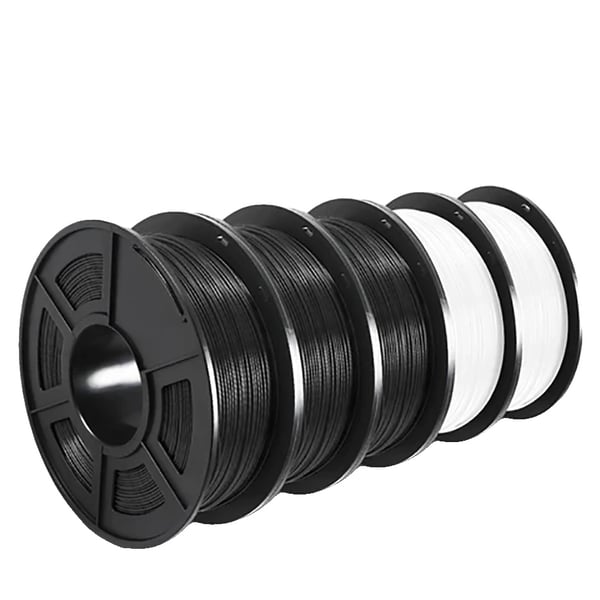 3D Filament, Høj Styrke, Ingen Bobler,PETG Hvid2 Sort3