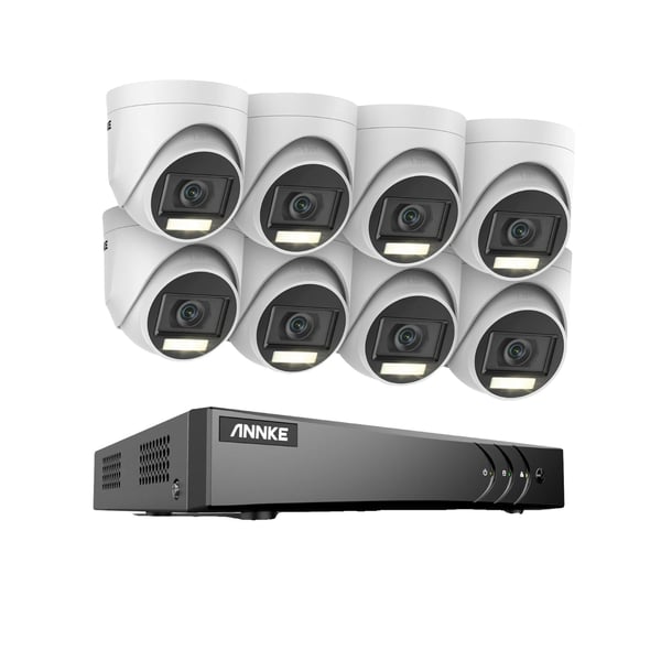 Videoovervågningssystem, 3K HD-opløsning, Multi-kanal kompatibilitet,Med 8 stk kamera, Ingen