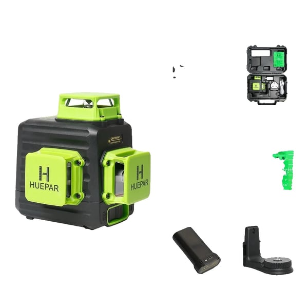 Laseravståndsmätare, 12 linjer, självnivellerande, grön laser,B03CG