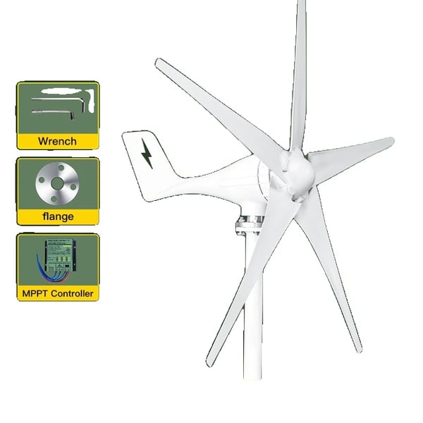 Vindmøllegenerator, Høj Effektivitet, Tilpassede Muligheder,2000W, Med Mppt Controller, 12V