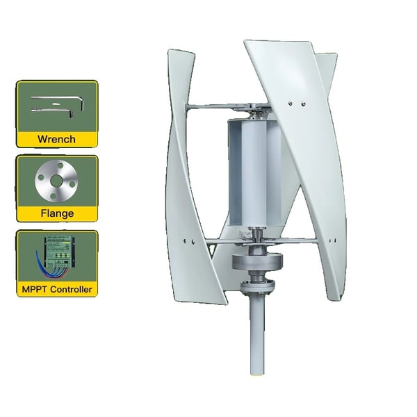 Tuuliturbiinigeneraattori, korkea hyötysuhde, kestävä muotoilu,Mppt-ohjaimen kanssa, 2000W, 24V