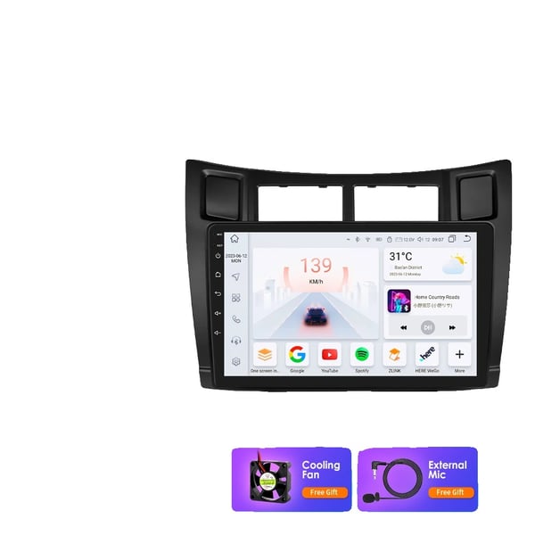Bilmultimediasystem, pekskärmsgränssnitt, kompatibel med Toyota Yaris 2005-2012,S4