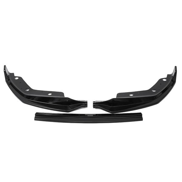 Front Bumper Lip Spoiler, Høj Kvalitet Materiale, Nem Installation,Glans Sort