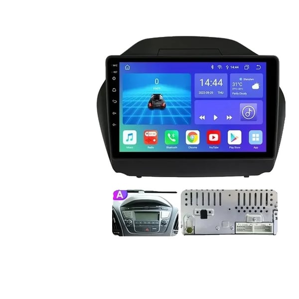 Multimedia Bilradio, Inbyggd GPS, Stöder Carplay och Android Auto,S2 A