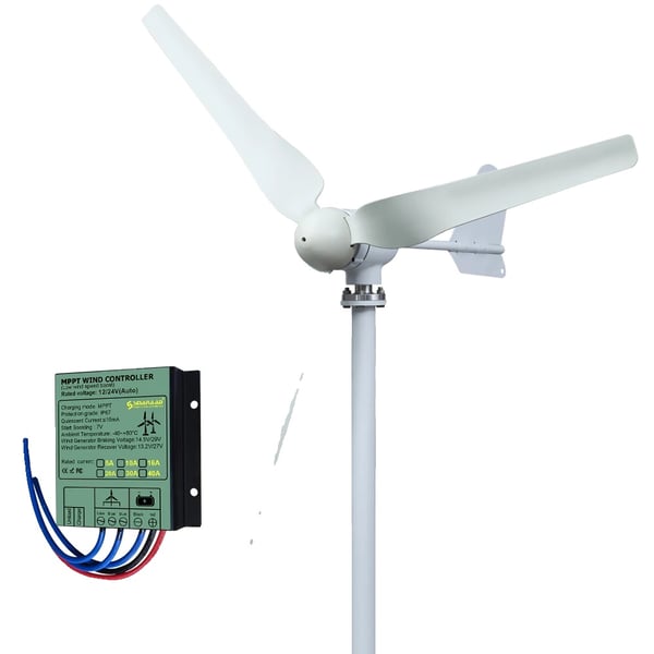 Vindmøllegenerator, 4000W effekt, horisontal aksedesign,12V, 4000W-b, Med gratis controller-a