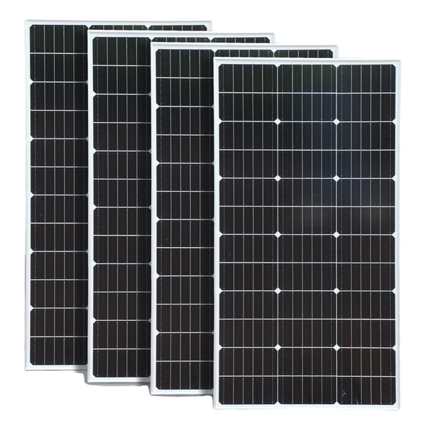 Solpanel, 100W effektudgang, 24% celleeffektivitet,4x 100W