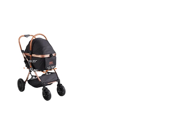 Lemmikkikuljetusvaunu, taitettava muotoilu, sujuvat pyörät,30 kg