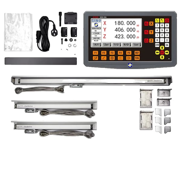 Digital avläsningssystem, 3-axlig kapacitet, 0,005 mm upplösning, 70-1020 mm skalan längd,3 Axlar DRO-set Digital avläsningssystem, 3-axlig kapacitet, 0,005 mm upplösning, 70-1020 mm skalan längd,3 Axlar DRO-set