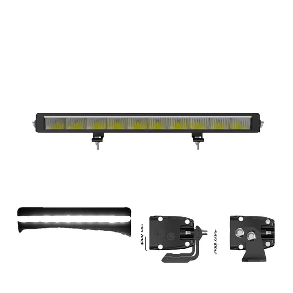 LED-ljusramp, flera storleksalternativ, hög ljusstyrka 6500K,22 tum