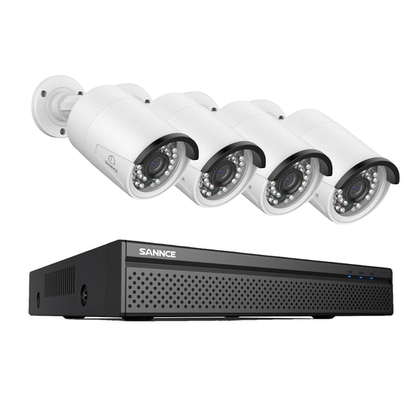 Overvågningskamera, To-vejs lyd, Nattesyn,4PCS 0TB
