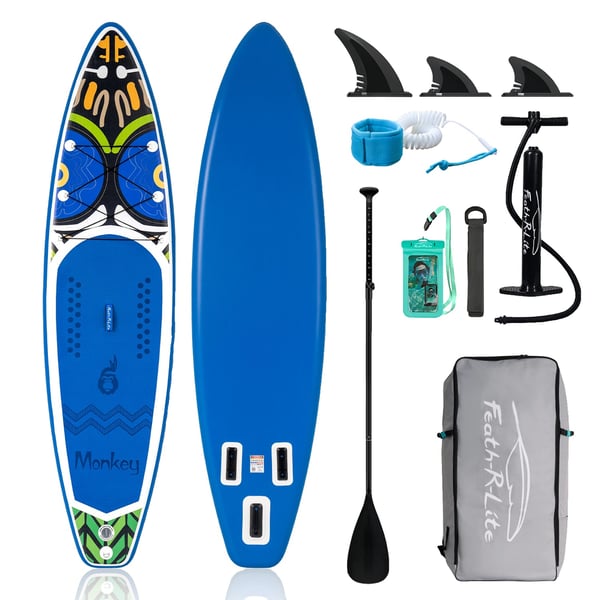 Uppblåsbar Paddleboard, Komplett Tillbehörssats, Halkfri Yta, SUPFR02D 335*83*15CM