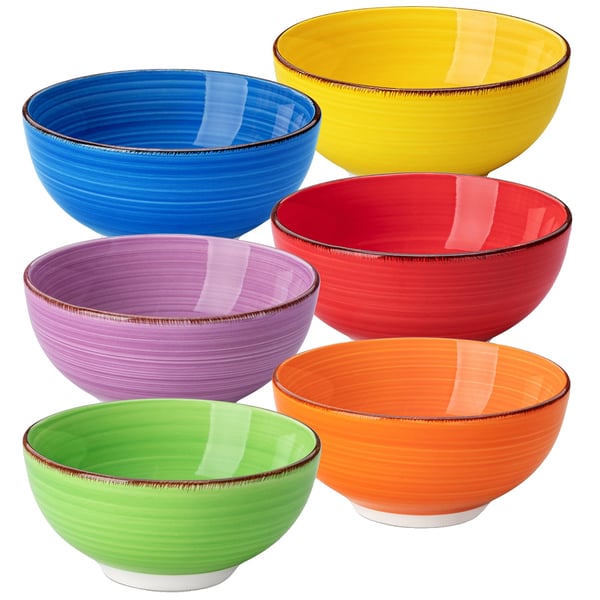 Skålset, Vintage Handmålad, Stor Serveringskapacitet,Blanda färg-a, 380ML Skålset, Vintage Handmålad, Stor Serveringskapacitet,Blanda färg-a, 380ML