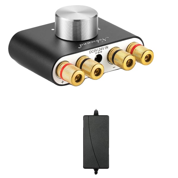 Ljudförstärkare, Bluetooth 5.0, 100W Stereo Utgång,Med strömförsörjning Ljudförstärkare, Bluetooth 5.0, 100W Stereo Utgång,Med strömförsörjning