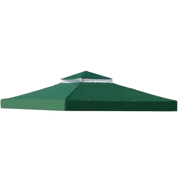 3x3m Gazebo Tältöverdrag, Oxfordmaterial, Vattentålig, Dubbel Täckdesign,ny dubbel grön, 3m * 3m