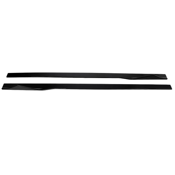 Side Skirt Extensions, AC Style Design, Kompatibel med Luksus Coupe Køretøj,Glansende sort