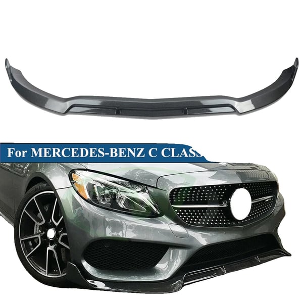 Front Bumper Lip Splitter, Nem Installation, Holdbart ABS Plastik,som vist