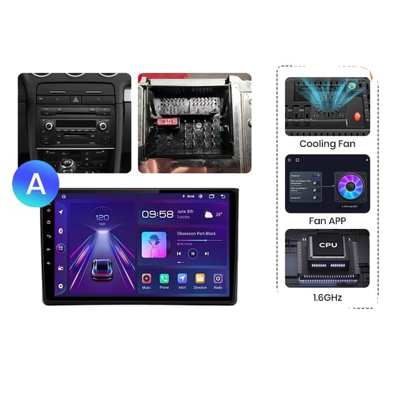 Bilradio, multimedia stöd, kompatibel med Audi A4 B6 2000-2009,V1 Plus (4G 64G)A Bilradio, multimedia stöd, kompatibel med Audi A4 B6 2000-2009,V1 Plus (4G 64G)A