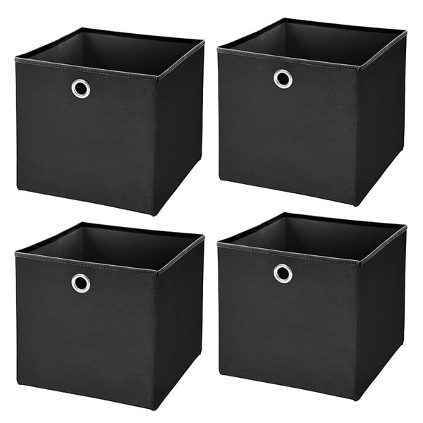 Foldbar Opbevaringsboks, Miljøvenligt Materiale, Pladsbesparende Design,sort