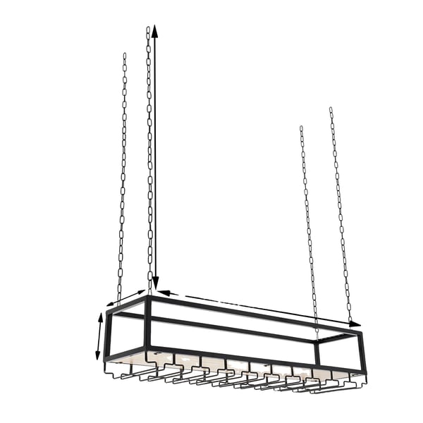 Ripustettava viinipulloteline, vintage-tyyli, säädettävä säilytysratkaisu,100cm