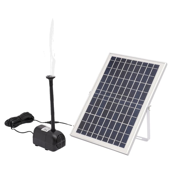 Aurinkovesipumppu suihkulähteelle, maksimivirtaama 1000 l/h, 200 cm vesikorkeus,17V