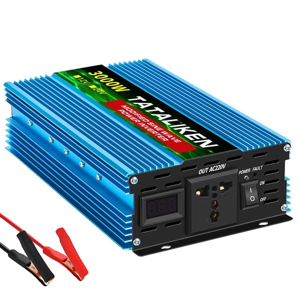 Tehoinvertteri, 1000W Teho, Yhteensopivuus kaikille laitteille,12V3000W50HZ UN