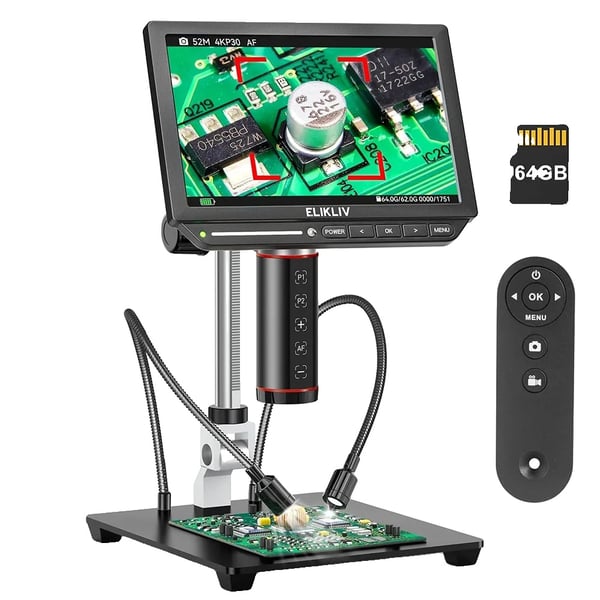 Digital Mikroskop, 2000X Förstoring, 4K UHD Upplösning,EM4K-AF, 2000X