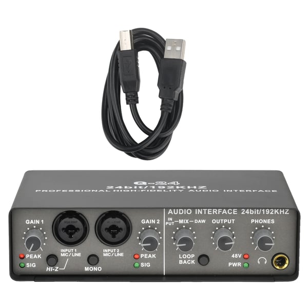 Audiointerface, 24bit/192KHz kvalitet, dual kanal indgang,Q24