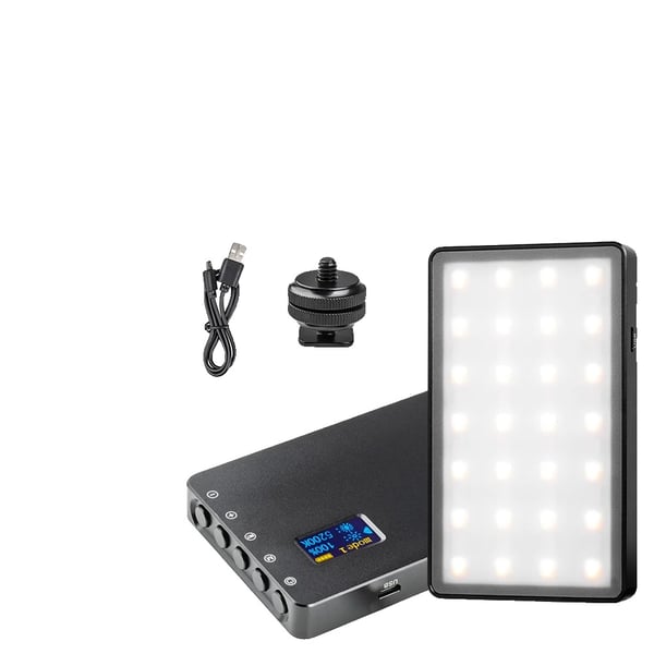 RGB-videovalo, säädettävä väri lämpötila 2500K-8500K, kirkkauden säätö 0-100,Setti 1 RGB-videovalo, säädettävä väri lämpötila 2500K-8500K, kirkkauden säätö 0-100,Setti 1