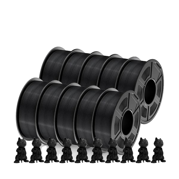 3D-printer filament, holdbart ABS-materiale, høj præcisions tolerance,ABS Sort 10KG