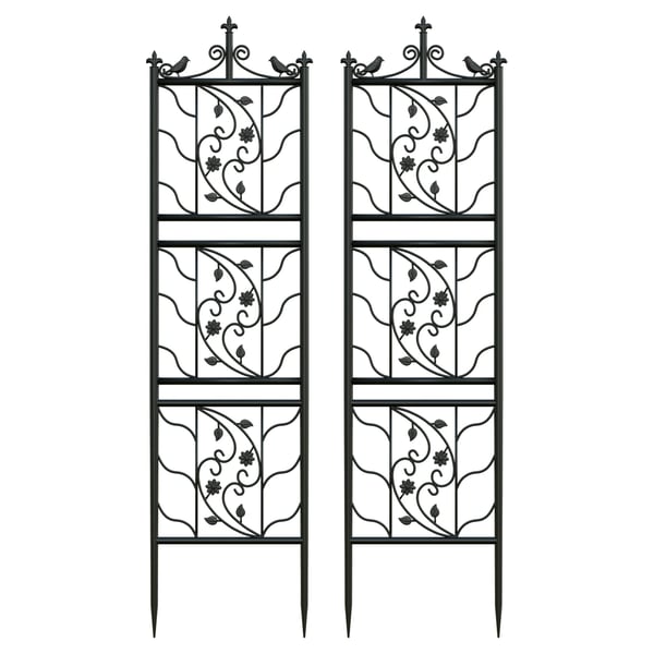 Trellis, Hållbar Metalldesign, Stöder Klättrande Växter,svart