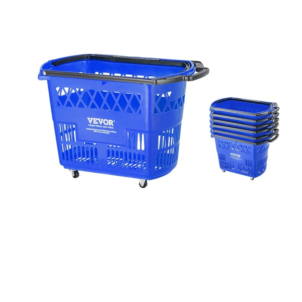Ostoskorit, Kannettavat, Rullakärryt,Sininen